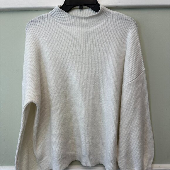 PINQUE Women’s Aliza Mock Neck Sweater Cream XL - Picture 3 of 5